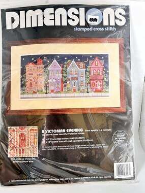 Dimensions "A Victorian Evening" Stamped Cross Stitch 3143 NIP